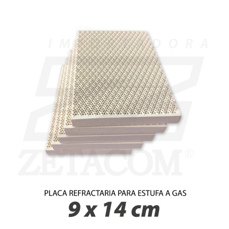 PLACA REFRACTARIA PARA ESTUFAS A GAS 9X14CM