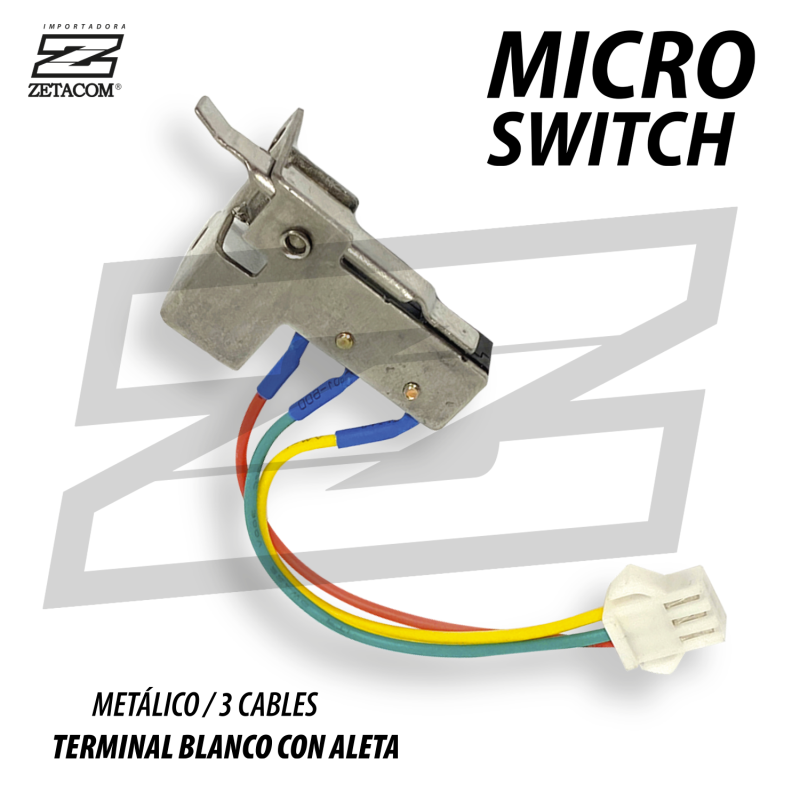MICROSWITCH UNIVERSAL 3 CABLES CON ALETA
